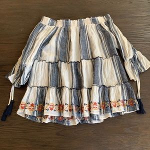 off the shoulder top striped top